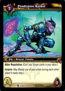 World of Warcraft: March of the Legion (Base Set) card 222 Vindicator Kaldel