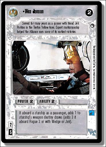 Star Wars: Hoth Limited (Base Set) card 106 Wes Janson