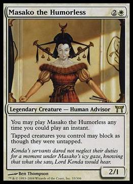 Magic the Gathering: Champions of Kamigawa (Base Set) card 33 Masako the Humorless