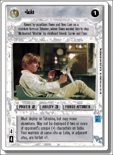 Star Wars: Premiere Introductory Two-Player Game (Base Set) card 4 Luke