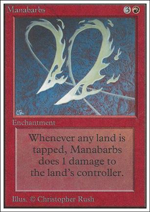 Magic the Gathering: Unlimited (Base Set) card 164 Manabarbs