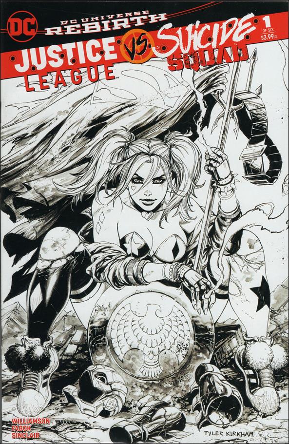 Justice League Vs Suicide Squad issue 1-E Tyler Kirkham Unknown Comics B/W Cover 1/1500