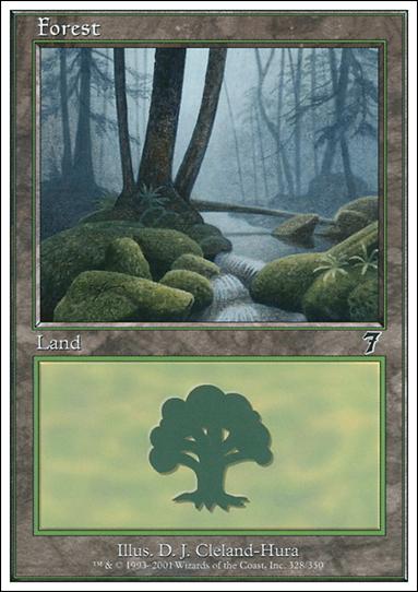 Magic the Gathering: 7th Edition (Base Set) card 328 Forest