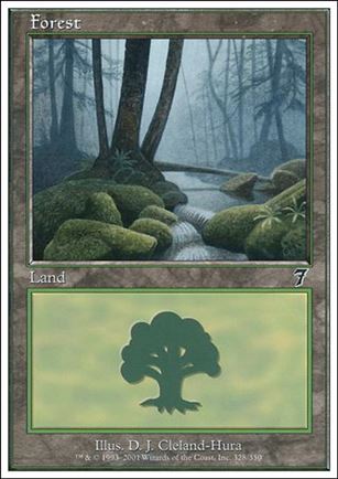 Magic the Gathering: 7th Edition (Base Set) card 328 Forest