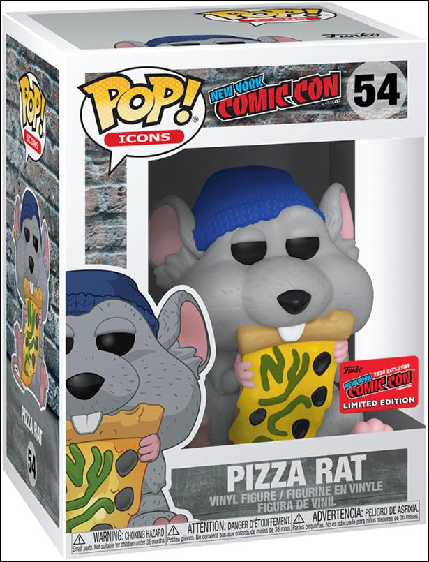 POP! Icons figure 54-B Pizza Rat (Blue Hat) NYCC Exclusive