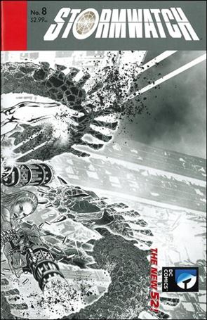StormWatch (2011) issue 8-B Wraparound 1:25 Black and White Cover