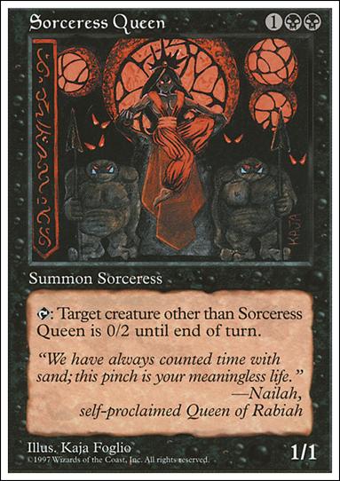 Magic the Gathering: 5th Edition (Base Set) card 194 Sorceress Queen
