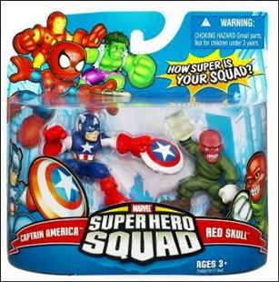 Marvel Super Hero Squad figure 37 Captain America and Red Skull (w/ Cosmic Cube)