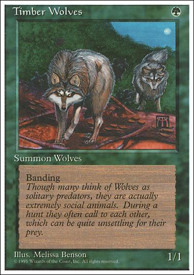 Magic the Gathering: 4th Edition (Base Set) card 275 Timber Wolves