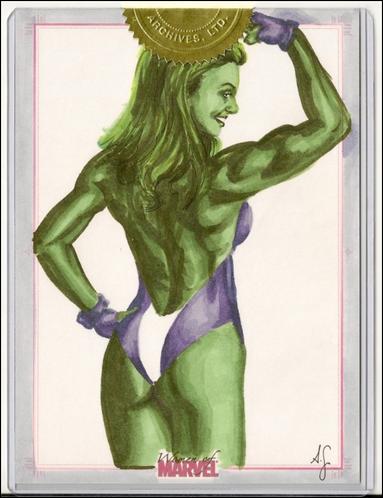 Women of Marvel (Case Incentives Subset) card 3 5" x 7" Allison Sohn Painted Card