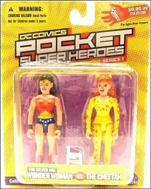 DC Comics Pocket Super Heroes (Series 1) figure 7 Silver Age Wonder Woman vs The Cheetah
