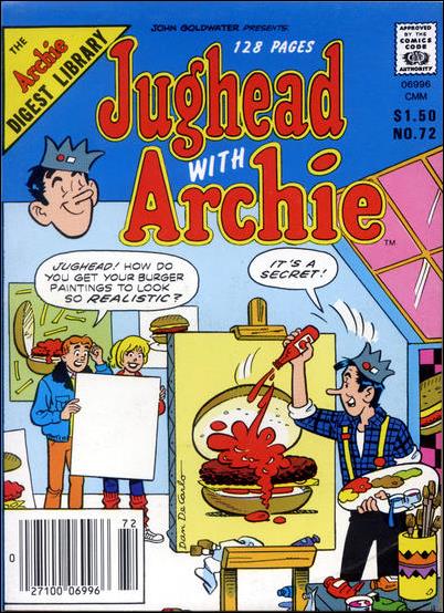 Jughead with Archie Digest Magazine issue 72-B Canadian Price Cover