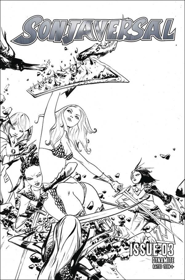 Sonjaversal issue 3-O Jae Lee 1:20 Black & White Cover