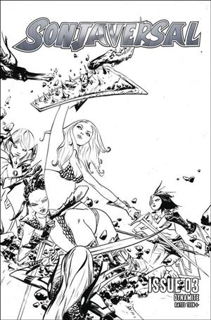 Sonjaversal issue 3-O Jae Lee 1:20 Black & White Cover