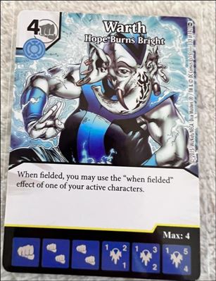 DC Comics Dice Masters War of Light card 133 Warth: Hope Burns Bright 