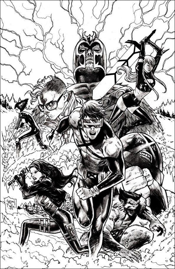 X-Men (2024) issue 1-TB Tony Daniel SDCC B&W Previews Cover 1/3000