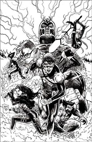 X-Men (2024) issue 1-TB Tony Daniel SDCC B&W Previews Cover 1/3000