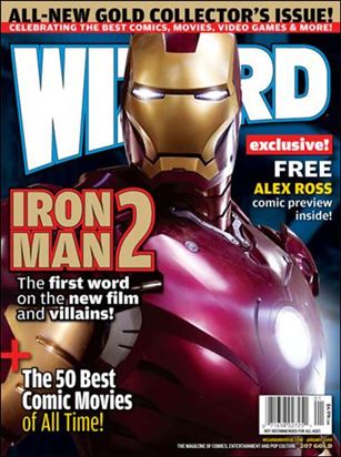 Wizard: The Magazine of Comics, Entertainment and Pop Culture issue 207-B Gold Edition Iron Man 2 Photo Cover
