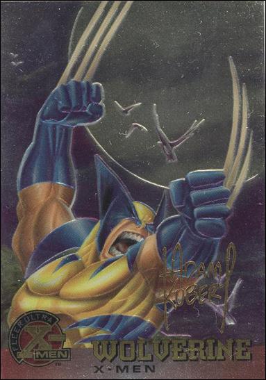 1996 Fleer Ultra X-Men All Chromium (Gold Signature Parallel Base Set) card 13 Wolverine