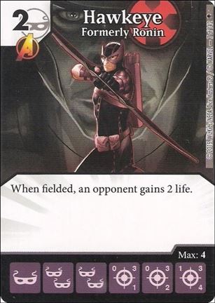 Marvel Dice Masters Age of Ultron  card 7 Hawkeye: Formerly Ronin