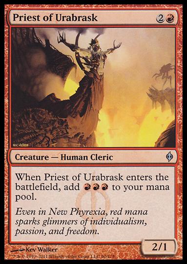 Magic the Gathering: New Phyrexia card 90 Priest of Urabrask