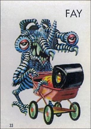 Ugly Stickers (1965) (Base Set) card 33-C Fay