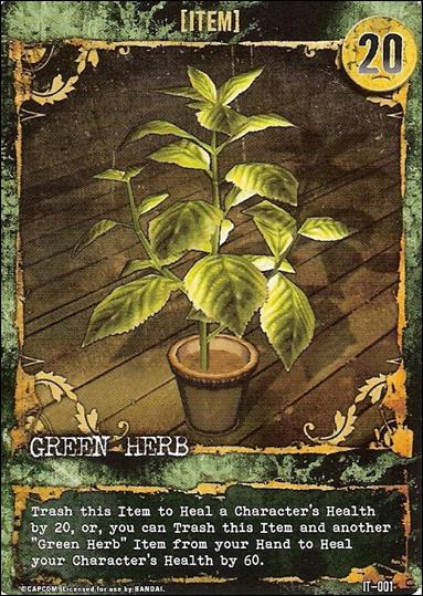 Resident Evil (Base Set) card IT-001 Green Herb