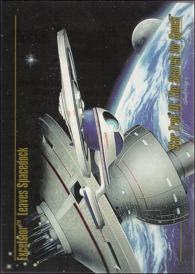 Star Trek Master Series: Series 1 (Base Set) card 25 Excelsior Leaves Spacedock
