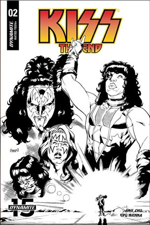 Kiss: The End issue 2-F Ruairi Coleman 1:20 Black & White Cover