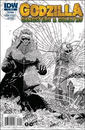 Godzilla: Gangsters and Goliaths issue 2-C James Stokoe 1:10 B&W Cover
