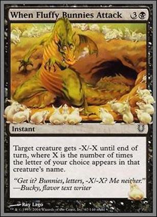 Magic the Gathering: Unhinged (Base Set) card 67 When Fluffy Bunnies Attack