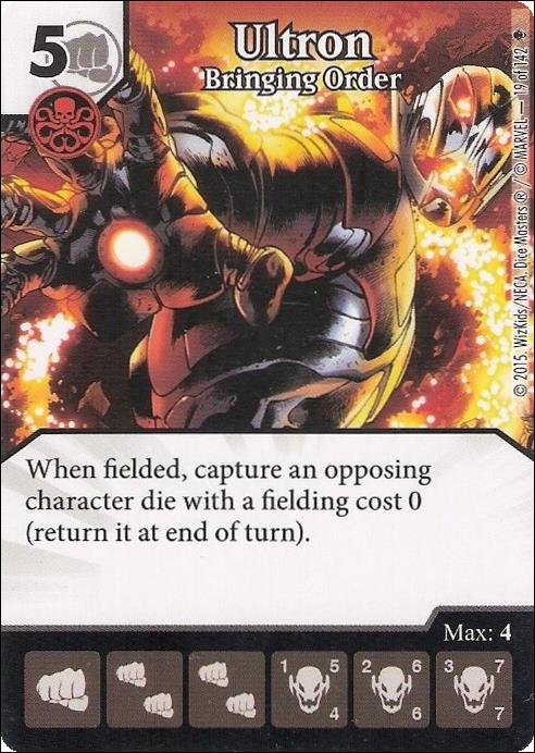 Marvel Dice Masters Age of Ultron  card 19 Ultron: Bringing Order