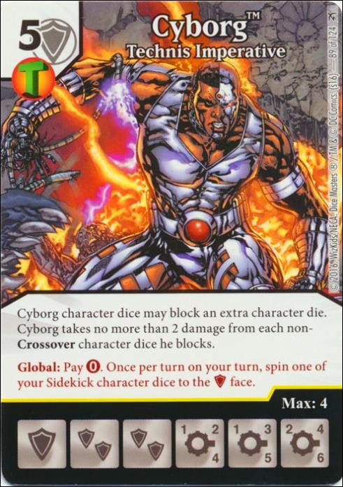 DC Comics Dice Masters Green Arrow and The Flash card 89 Cyborg:Technis Imperative 