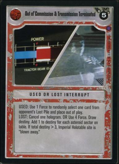 Star Wars: Reflections II: Expanding the Galaxy (Base Set) card 127 Out of Commission & Transmission Terminated