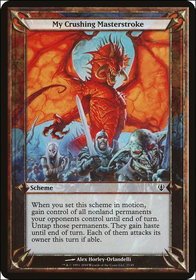 Magic the Gathering: Archenemy (Scheme Subset) card 27 My Crushing Masterstroke
