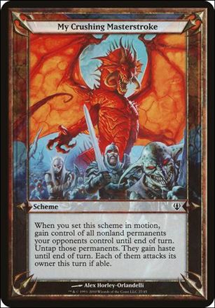 Magic the Gathering: Archenemy (Scheme Subset) card 27 My Crushing Masterstroke