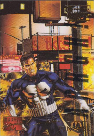 1995 Marvel Masterpieces (Multi-Foil E-Motion Parallel Base Set) card 80 Punisher