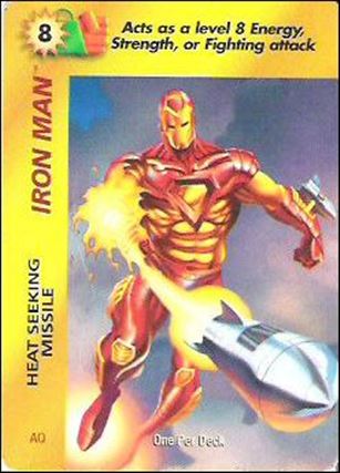 Marvel OverPower (Base Set) card nn126 Iron Man: Heat Seeking Missile