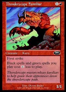Magic the Gathering: Planeshift (Base Set) card 76 Thunderscape Familiar