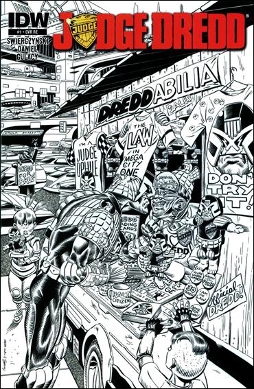 Judge Dredd (2012) issue 1-LJ Rich Larson Jetpack Black & White Cover 1/500