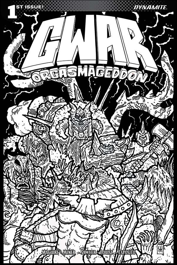 Gwar: Orgasmageddon issue 1-E Scott Wygmans Black & White 1:10 Cover