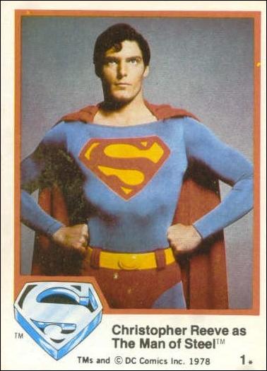Superman (Movie) Series 1 (Base Set) card 1 Christopher Reeve as The Man of Steel