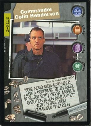 X-Files: Premiere Edition (Base Set) card XF96-0140v1 Commander Colin Henderson 