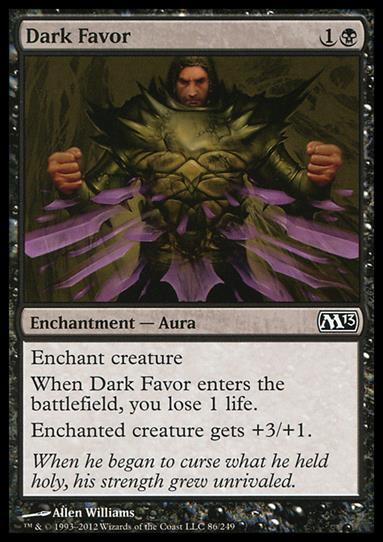 Magic the Gathering: 2013 Core Set (Base Set) card 86 Dark Favor