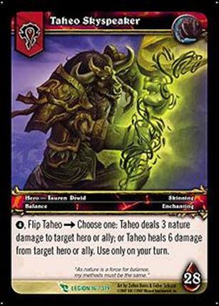 World of Warcraft: March of the Legion (Base Set) card 16 Taheo Skyspeaker