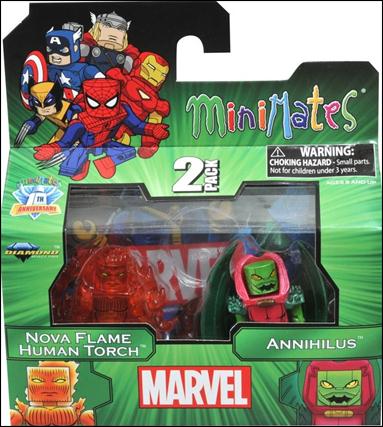 Marvel Minimates (Exclusives) figure 100 Nova Flame Human Torch and Annihilus