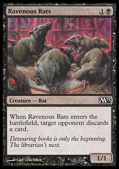 Magic the Gathering: 2013 Core Set (Base Set) card 106 Ravenous Rats