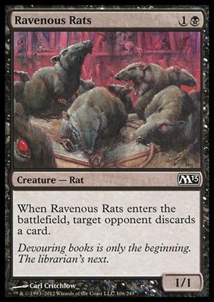 Magic the Gathering: 2013 Core Set (Base Set) card 106 Ravenous Rats