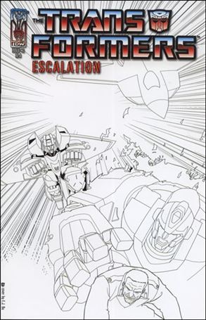 Transformers: Escalation issue 6-C E.J. Su 1:10 Sketch Cover