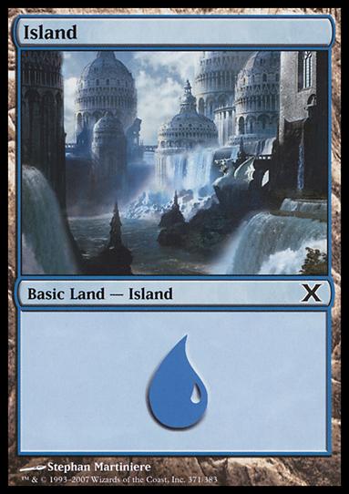Magic the Gathering: 10th Edition (Base Set) card 371 Island